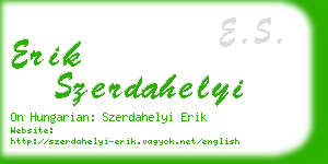 erik szerdahelyi business card